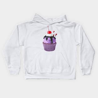 Blue Berry ice Cream Illustration Kids Hoodie